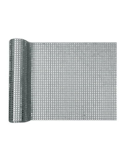 Nadstolnjak disko kugla srebrni 27 cm x 2,5 m