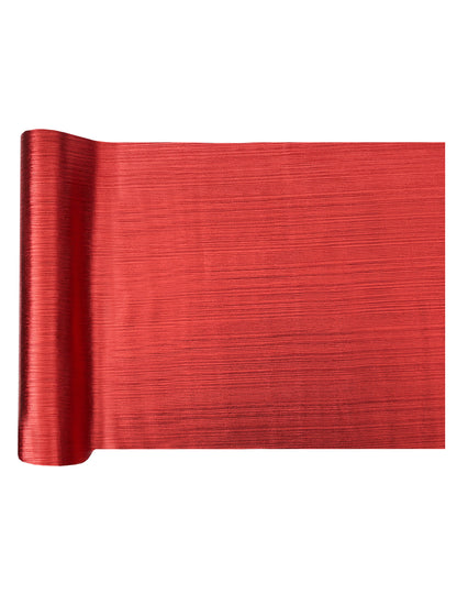 Chemin de table brillant rouge 27 cm x 2,5 m