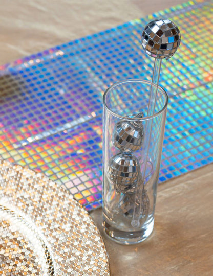 Disko stolni trkač s efektom iridescentne disco kugle 3 m