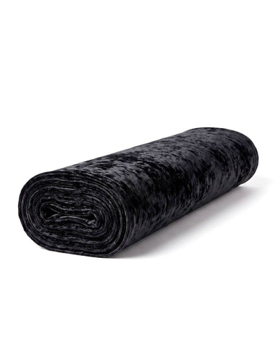 Stolni trkač s baršunastim efektom, sjajni crni 28 cm x 3 m