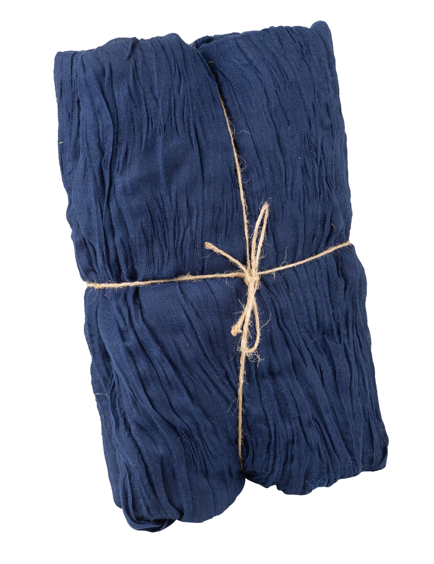 Chemin de table en cheesecloth marine 90 cm x 3 m en gaze de coton