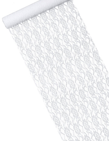 Bijela čipkasta trkač 30 cm x 5 m