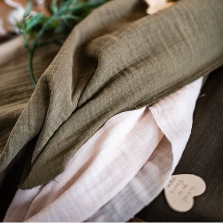 Stolnjak od krem pamučne gaze 30 cm x 3 m prirodno