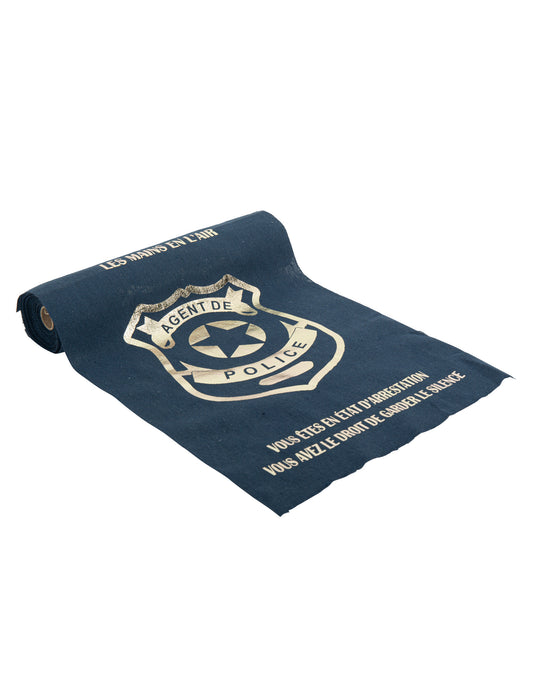 Chemin de table police marine et or