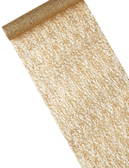 Chemin de table à sequins pour décoration doré métallisé