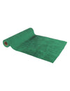 Chemin de table rayures brillantes velours vert anglais et argent 28 cm x 3 m