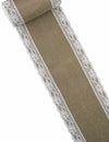 Chemin de table mariage vintage pour décoration de fête naturel et dentelle blanche