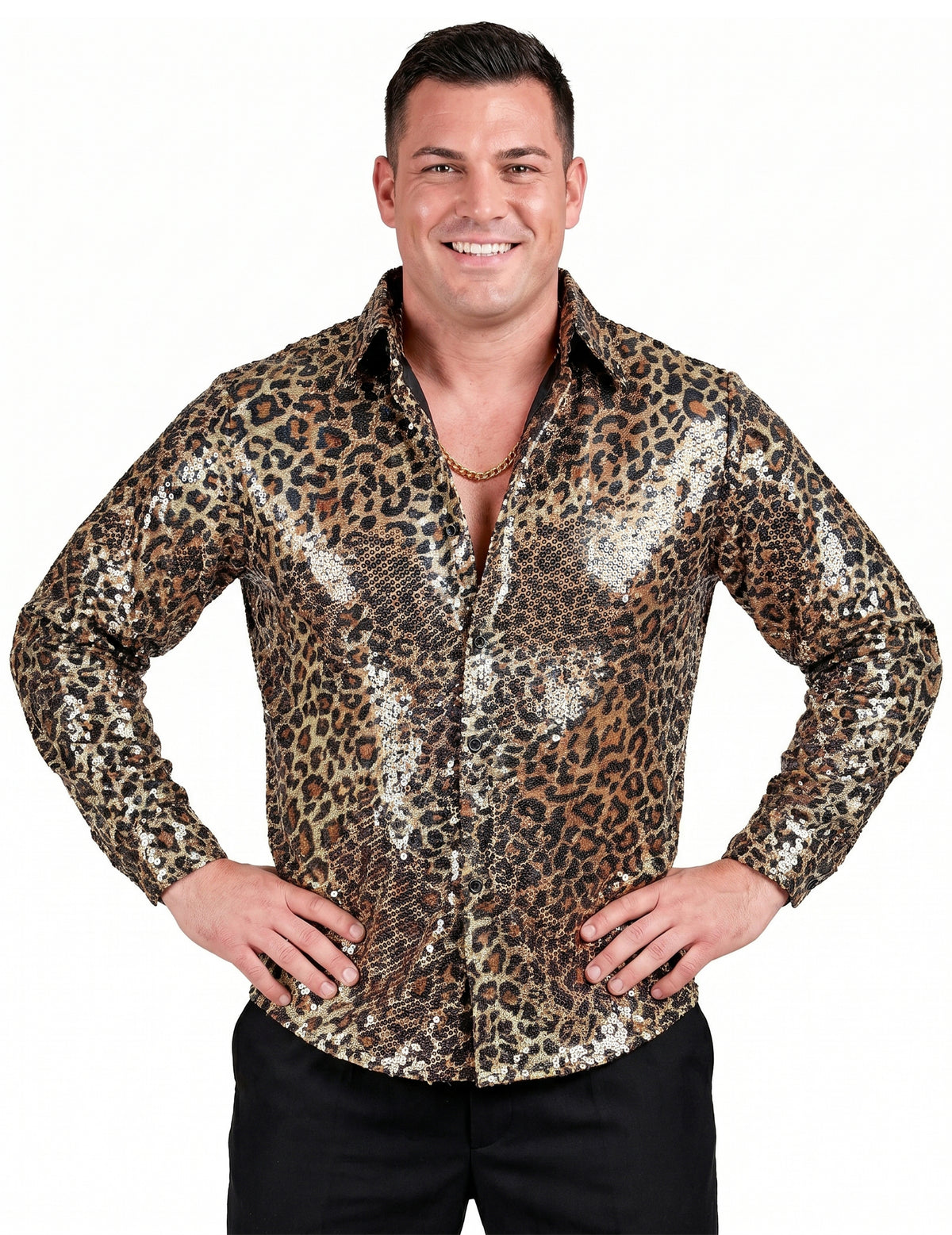 Muška košulja s leopardom