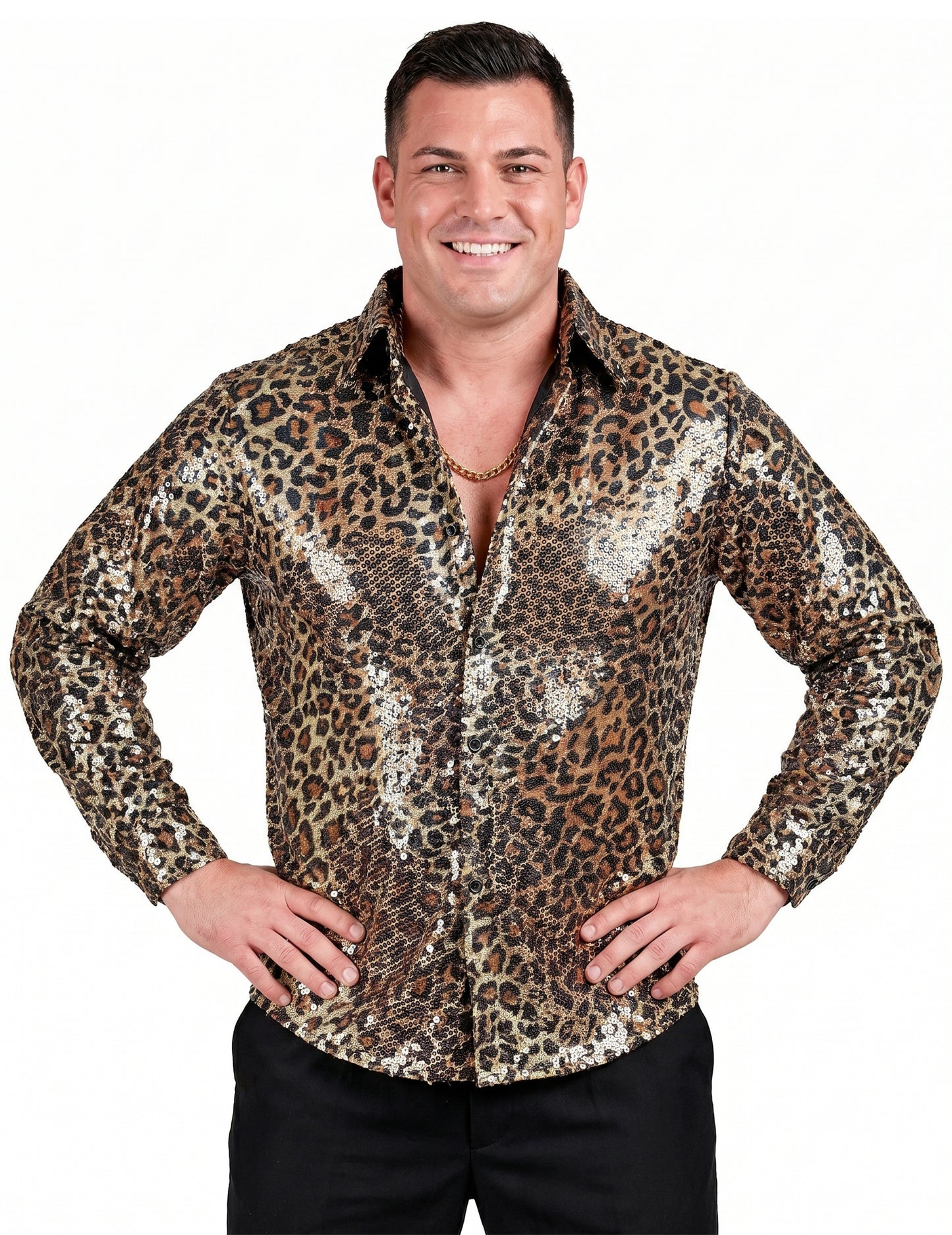 Muška košulja s leopardom