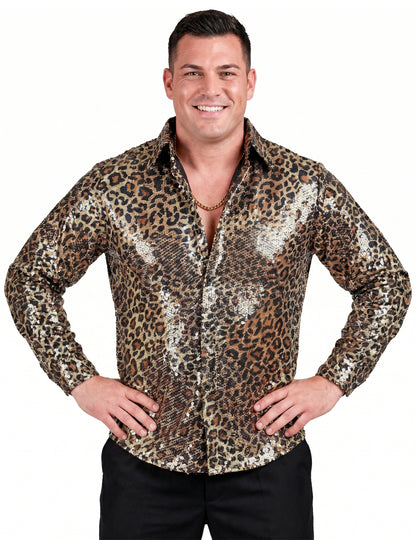 Muška košulja s leopardom
