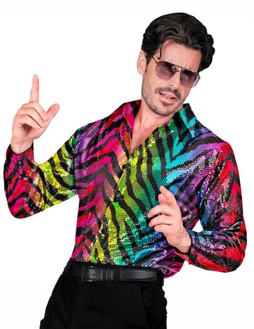 Muška košulja dugin tiger šljokica