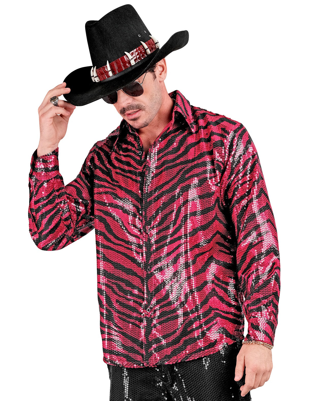 Muška košulja s ružičastim tigrama