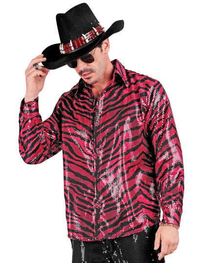 Muška košulja s ružičastim tigrama