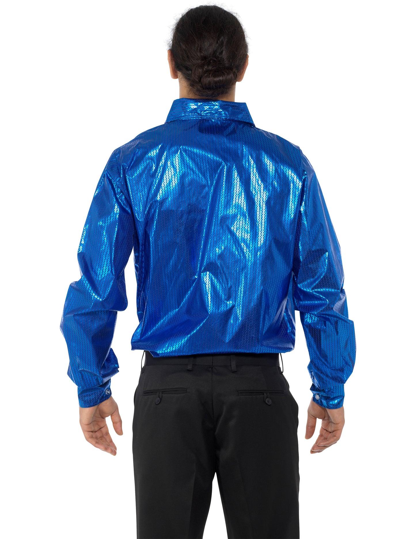 Muške plave šljokice disko majica