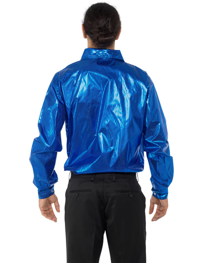 Muške plave šljokice disko majica