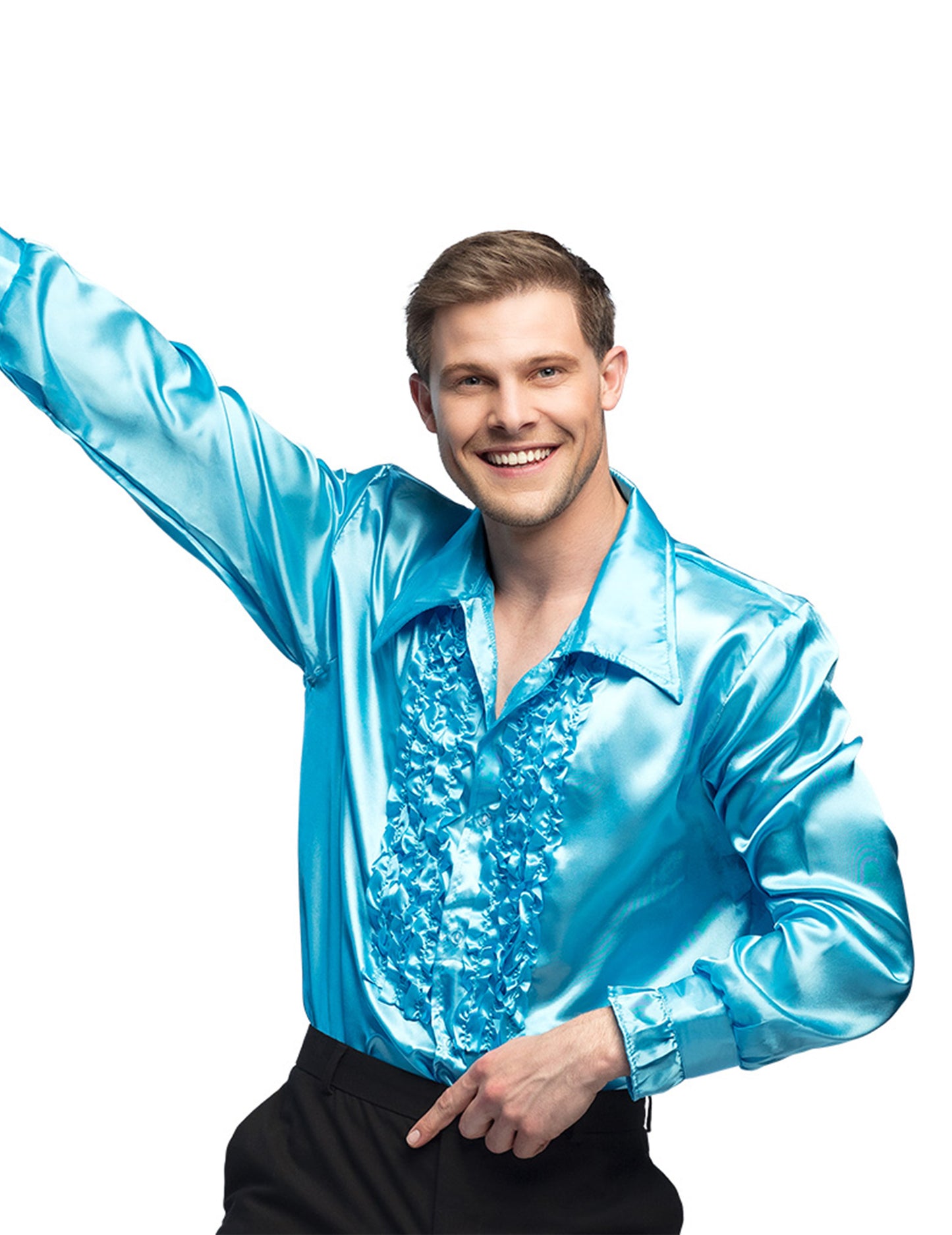 Svijetloplava disko majica čovjek