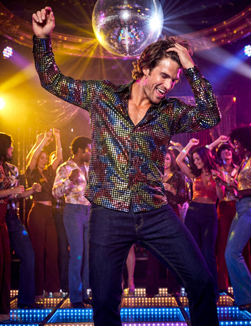 Vrhunska višebojna disco muška košulja