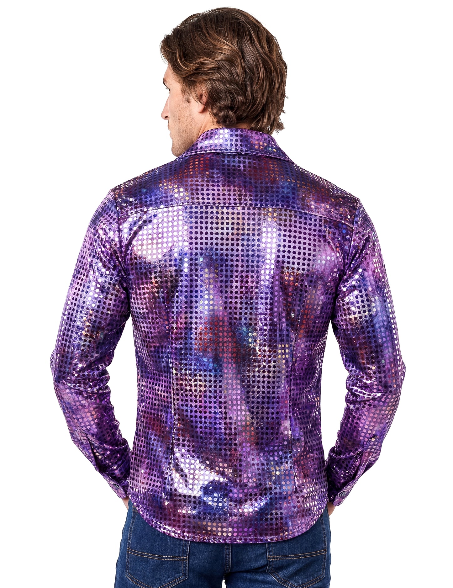 Chemise homme disco violet haut de gamme