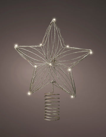 Vrh u obliku zvijezde s 25 LED dioda cm zlatni sjaj