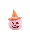 Dekorativna bundeva Summerween od smole, pastelno ružičasta, s narančastim šeširom 12,5 x 12,3 x 17 cm