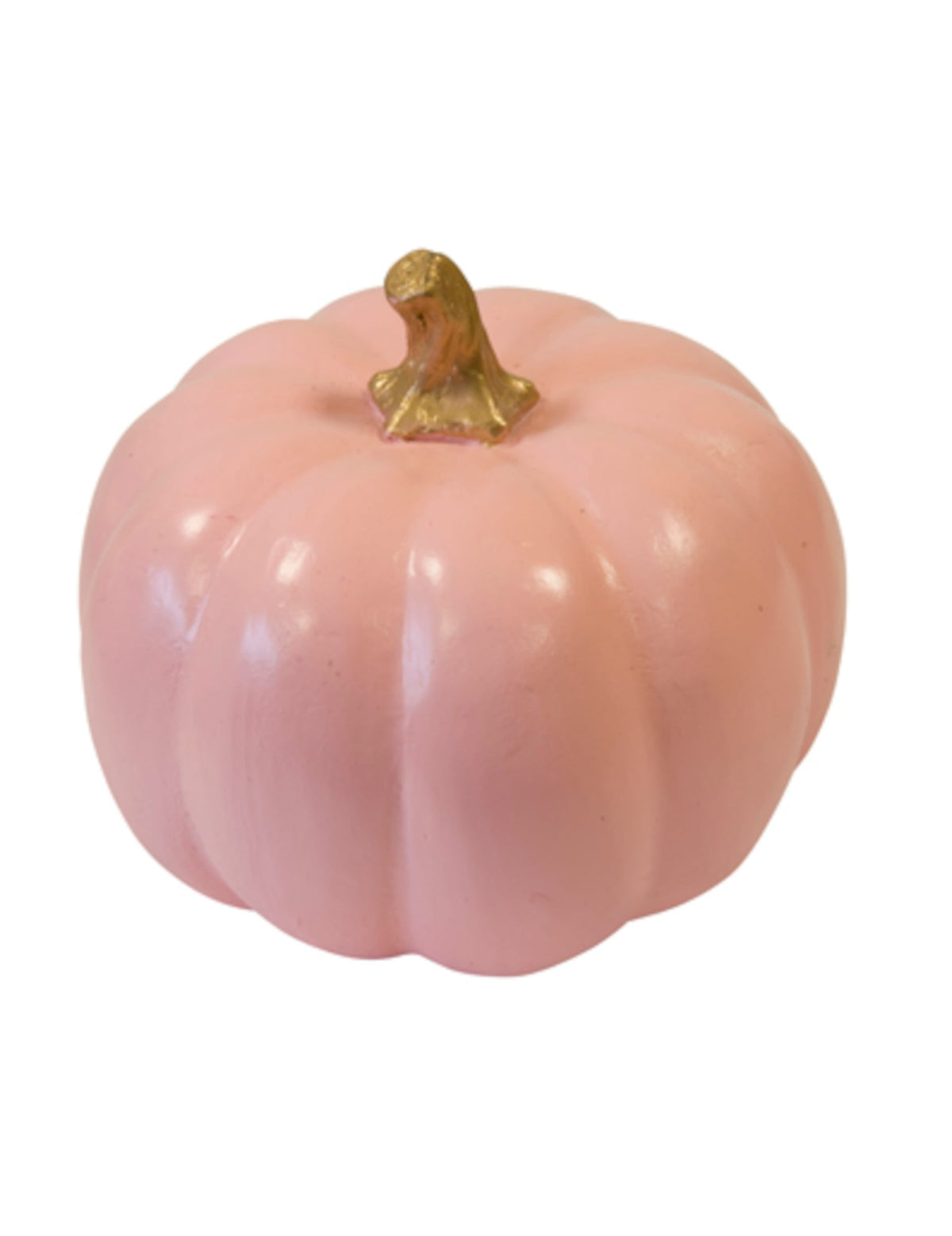 Citrouille en résine Halloween pour décoration rose et or