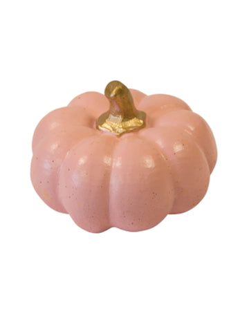 Ružičasta i zlatna bundeva od smole 6.5 cm za Noć vještica