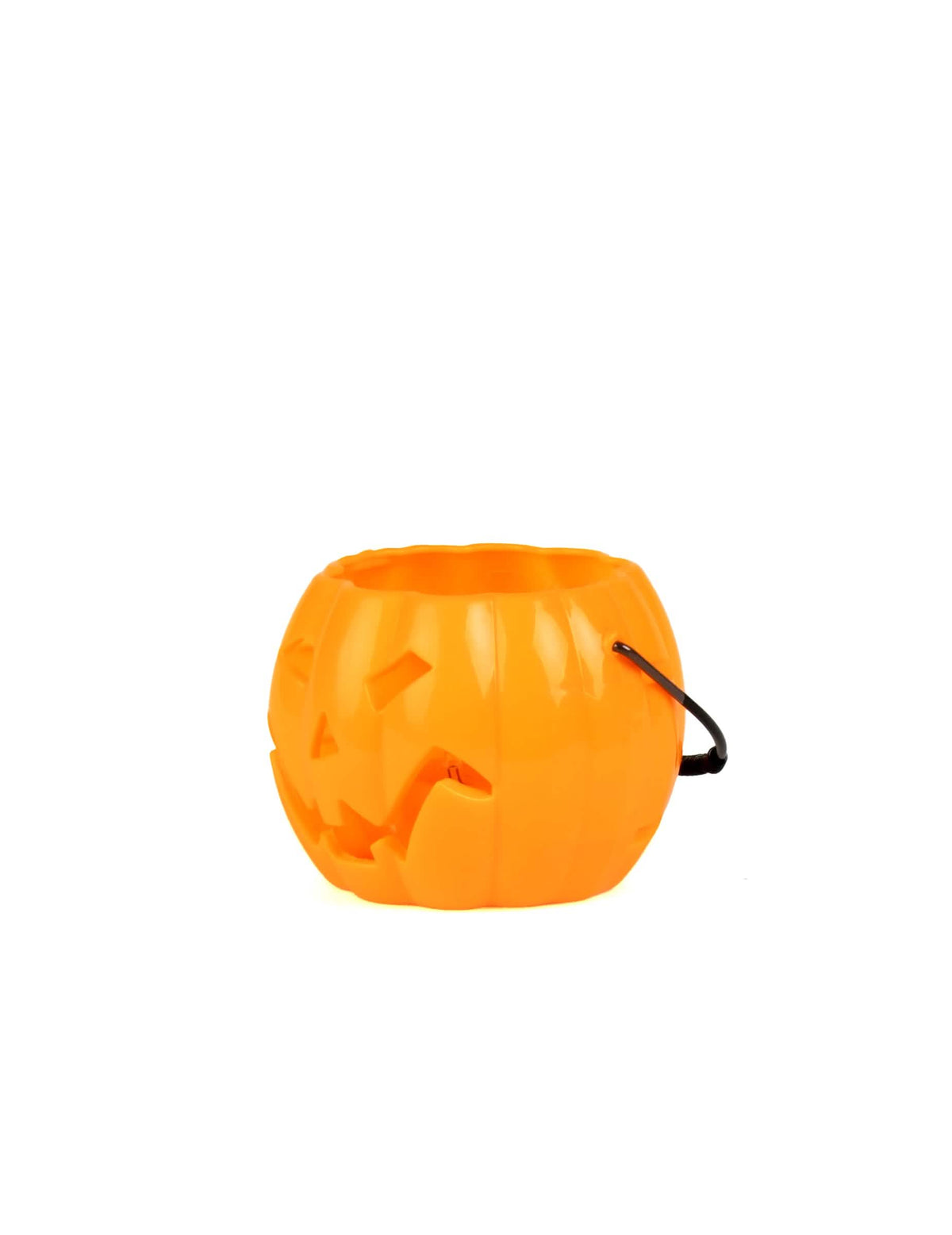 Pogled iz profila na svijetlu bundevu halloween