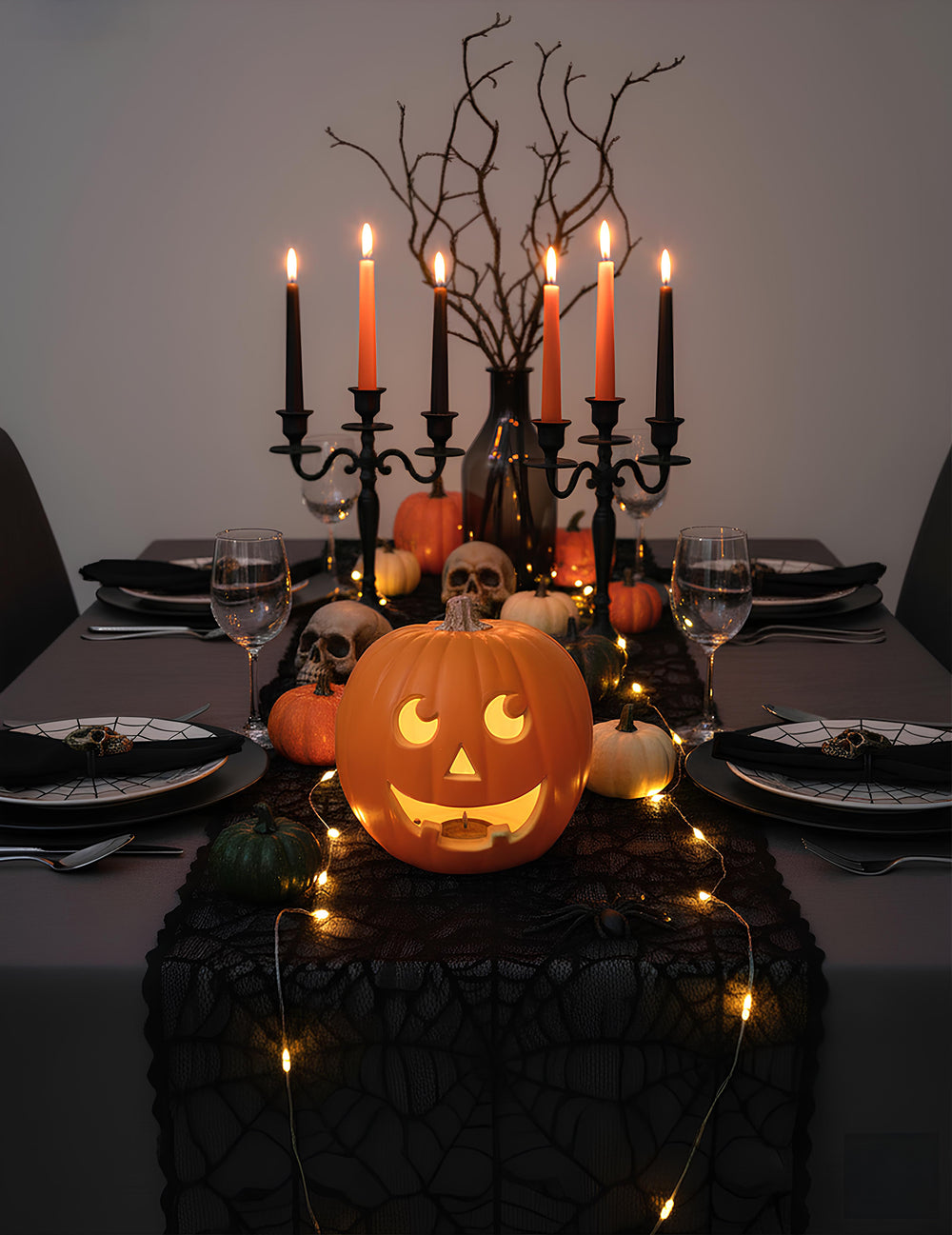 Citrouille lumineuse Halloween pour décoration orange