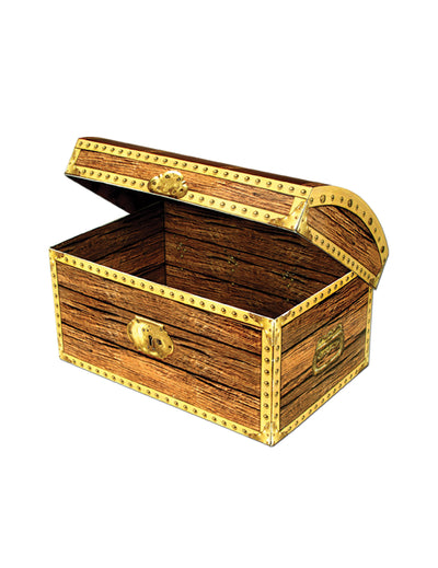 Piratska škrinja s blagom od kartona 20 x 14 cm