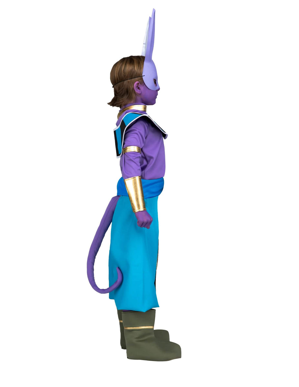 Bočni prikaz kostima s maskom Beerus Dragon Ball