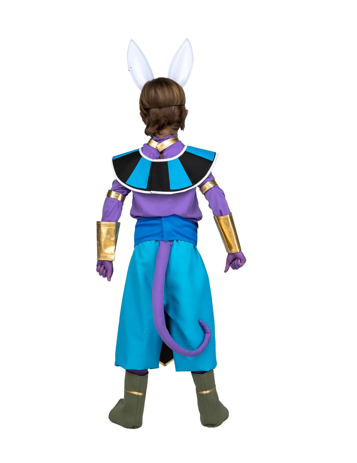 Stražnji pogled na kostim s maskom Beerus Dragon Ball