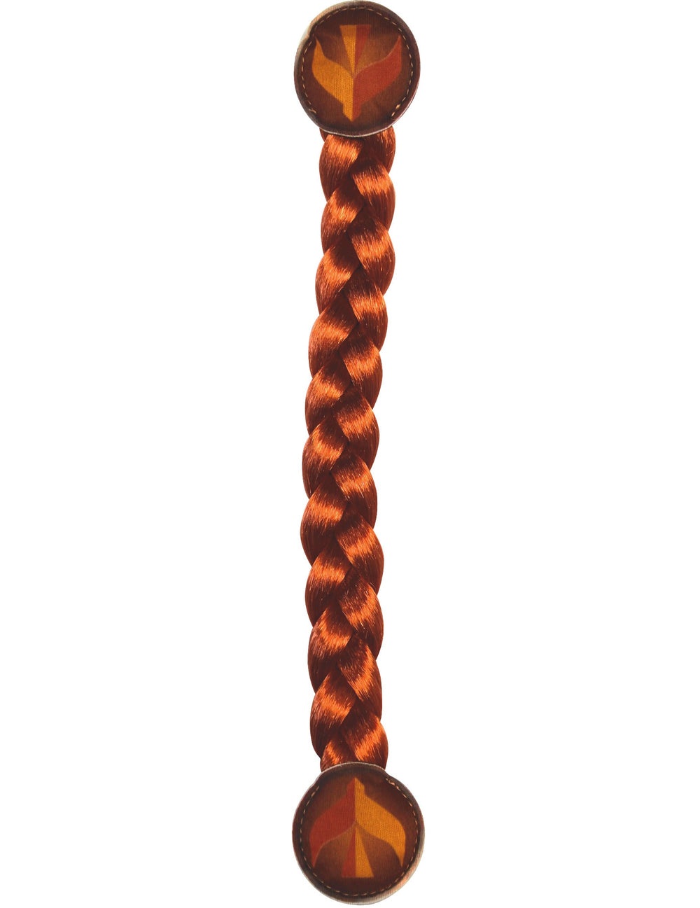 Gros plan sur la tresse rousse du coffret déguisement et tresse Anna La reine des neiges 2