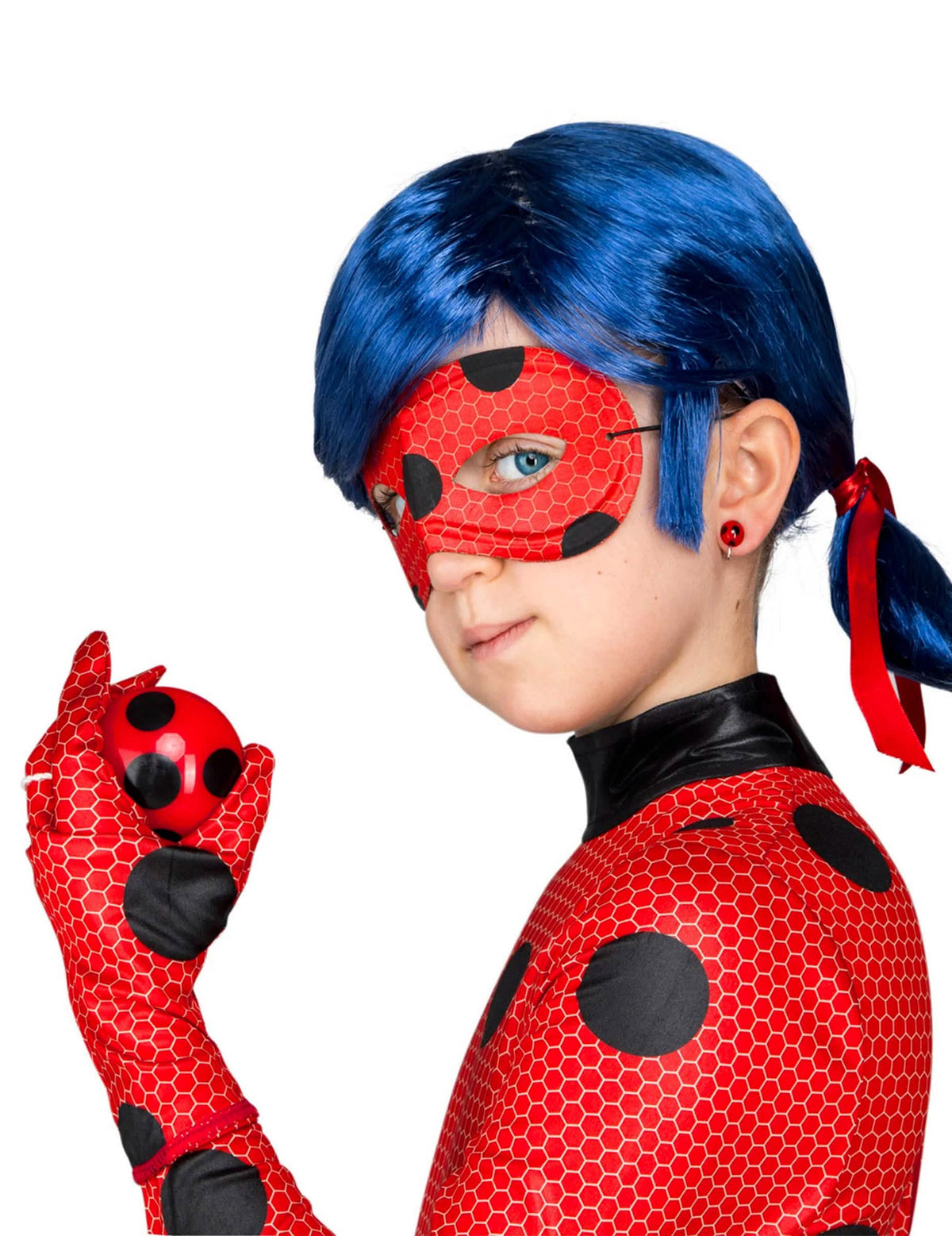 Pogled sa strane na masku i jo-jo cjelokupnog kostima Ladybug Miraculous™ za dijete