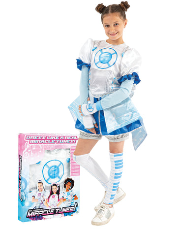 Coffret déguisement luxe Jasmine Miracle Tunes pour fille bleu et blanc