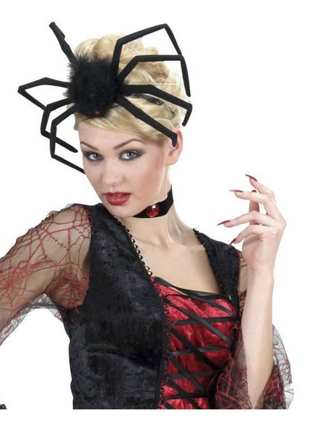 Oblikujiva paukova frizura halloween za odrasli crna