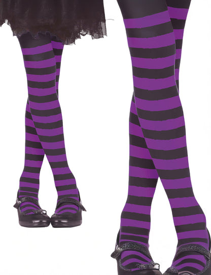 Dječje crno-ljubičaste tajice