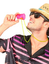 Collier de perles avec verre à shooter Hawaï pour adulte rose