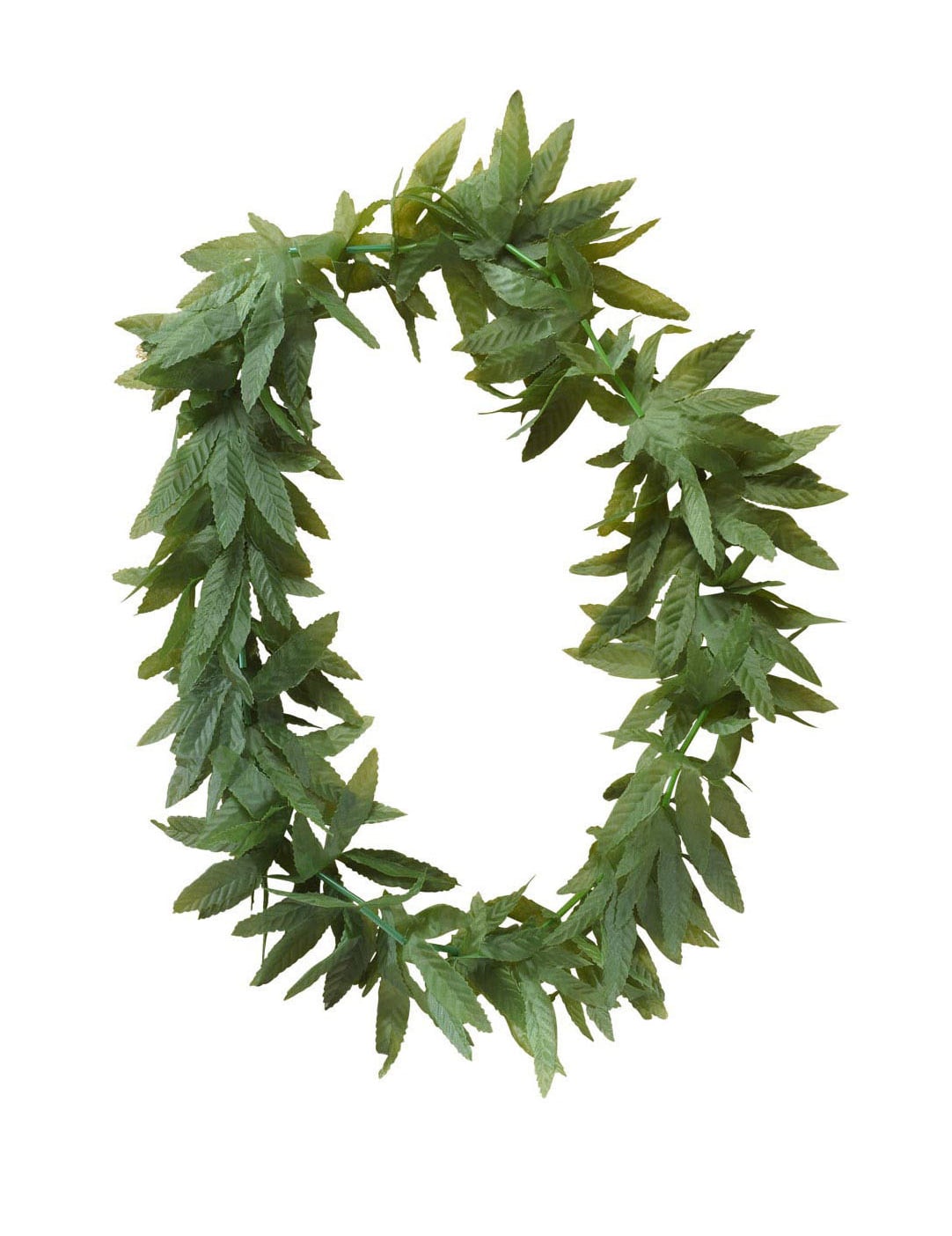 Vue d'ensemble du collier feuilles de cannabis