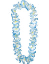 Collier Hawaï pour adulte bleu clair et blanc