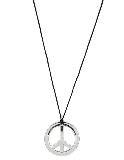 Vue d'ensemble du collier hippie en plastique pour adulte