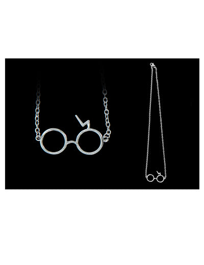 Collier lunettes apprenti sorcier argenté