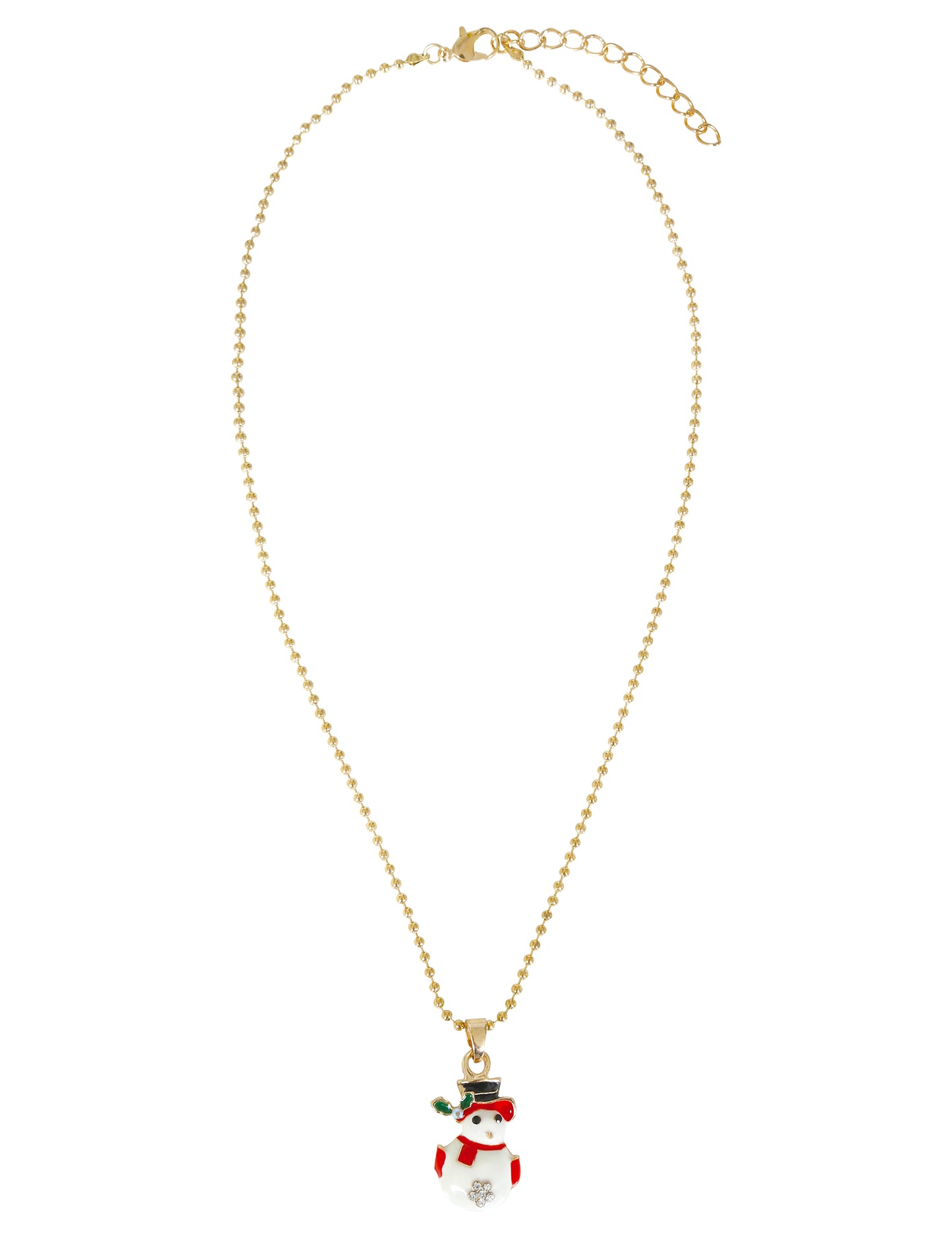 Metalna ogrlica s božićnim snjegovićem