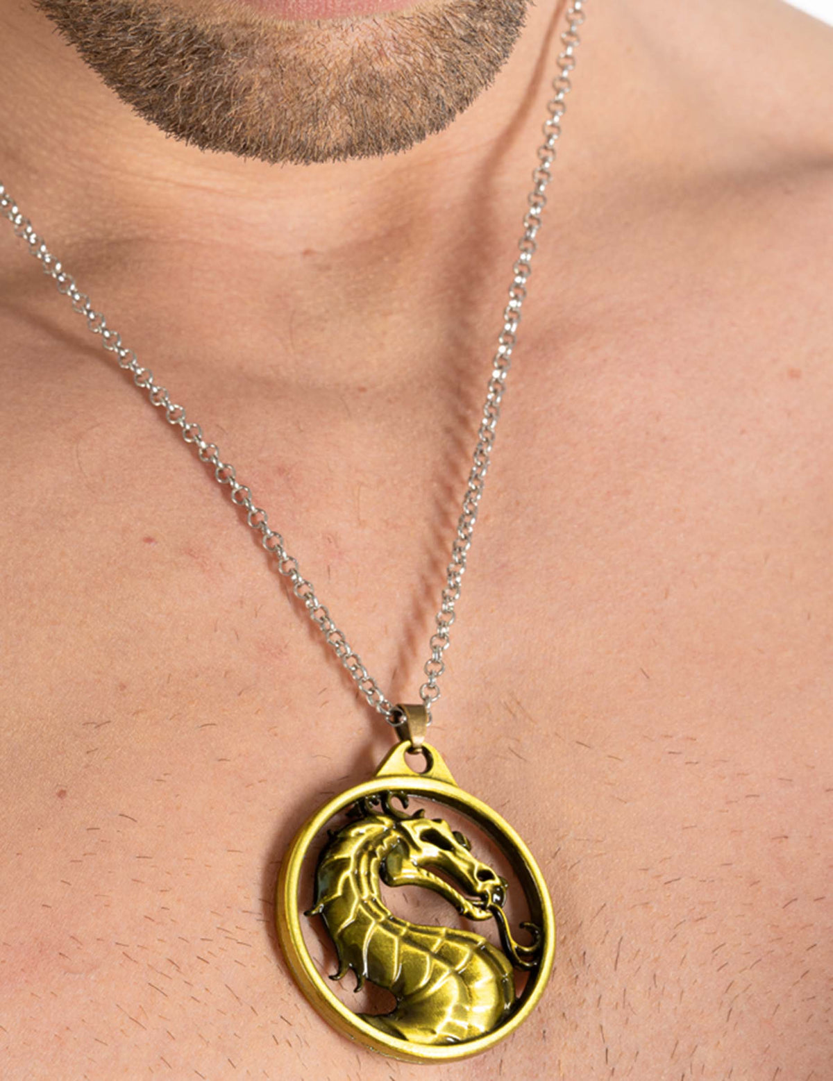 Collier Mortal Dragon pour homme bronze