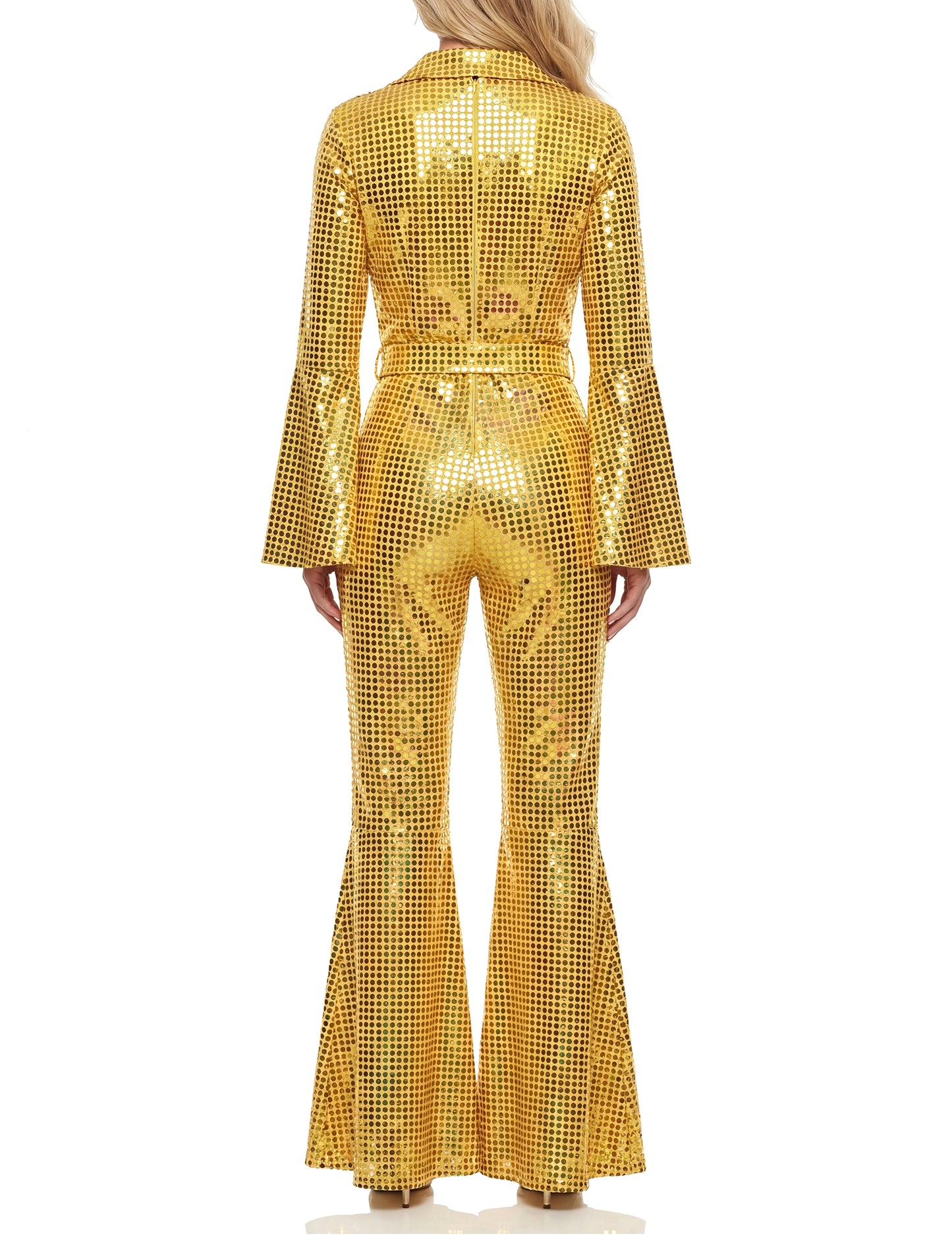 Ženski disco kostim žute boje visoke kvalitete 