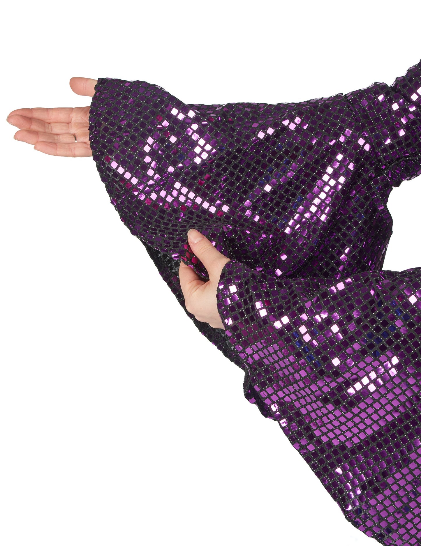 Ženski ljubičasti disko kombinezon s luksuznim remenom