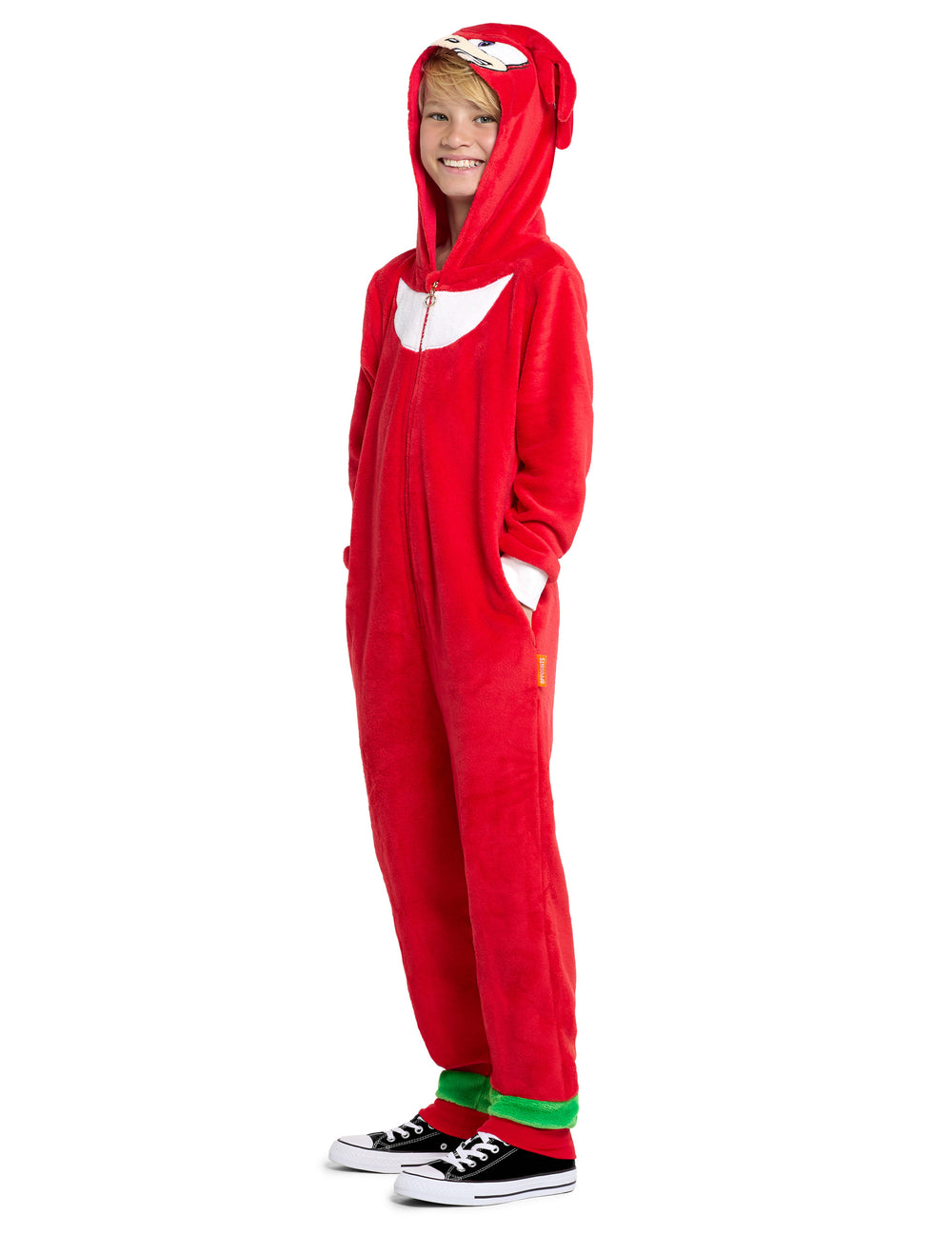 Combinaison Knuckles Sonic™ pour enfant rouge avec capuche