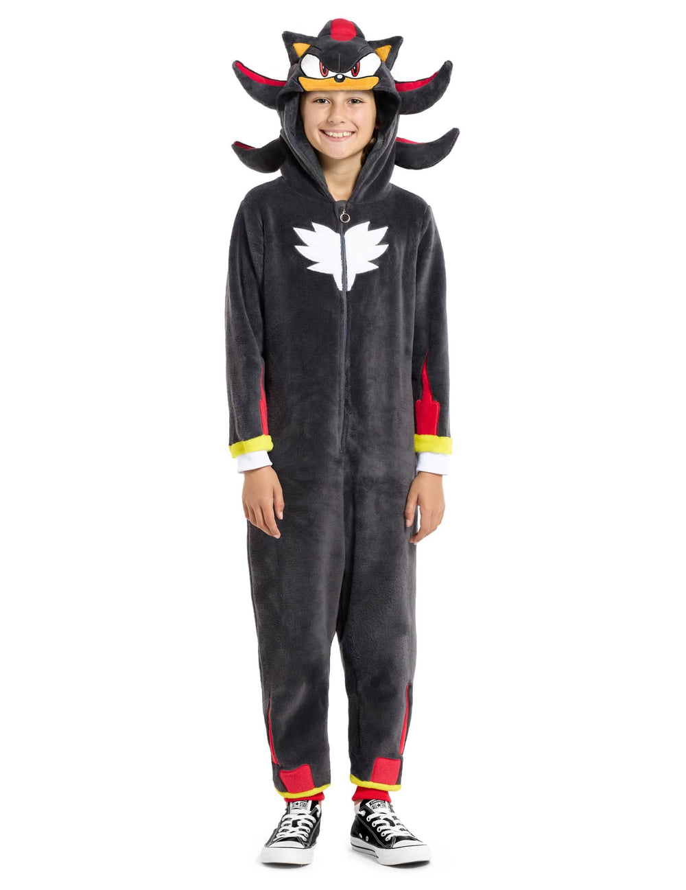 Vue de face de la combinaison Shadow Sonic pour enfant