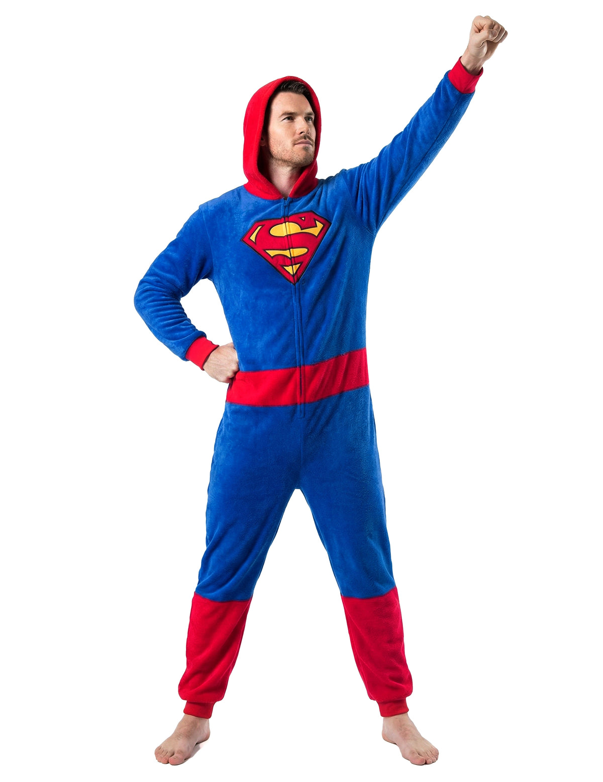 Pose de super-héros de la combinaison Superman™ classique adulte