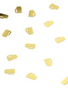 Confettis chopes à bière pour fête dorés