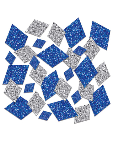 Različite plave i srebrne šljokice u obliku dijamanta za stol, 42 g